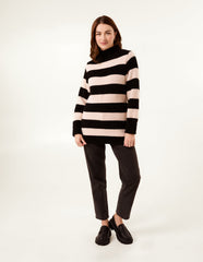High Neck Striped Jumper