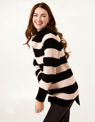 High Neck Striped Jumper