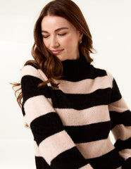 High Neck Striped Jumper