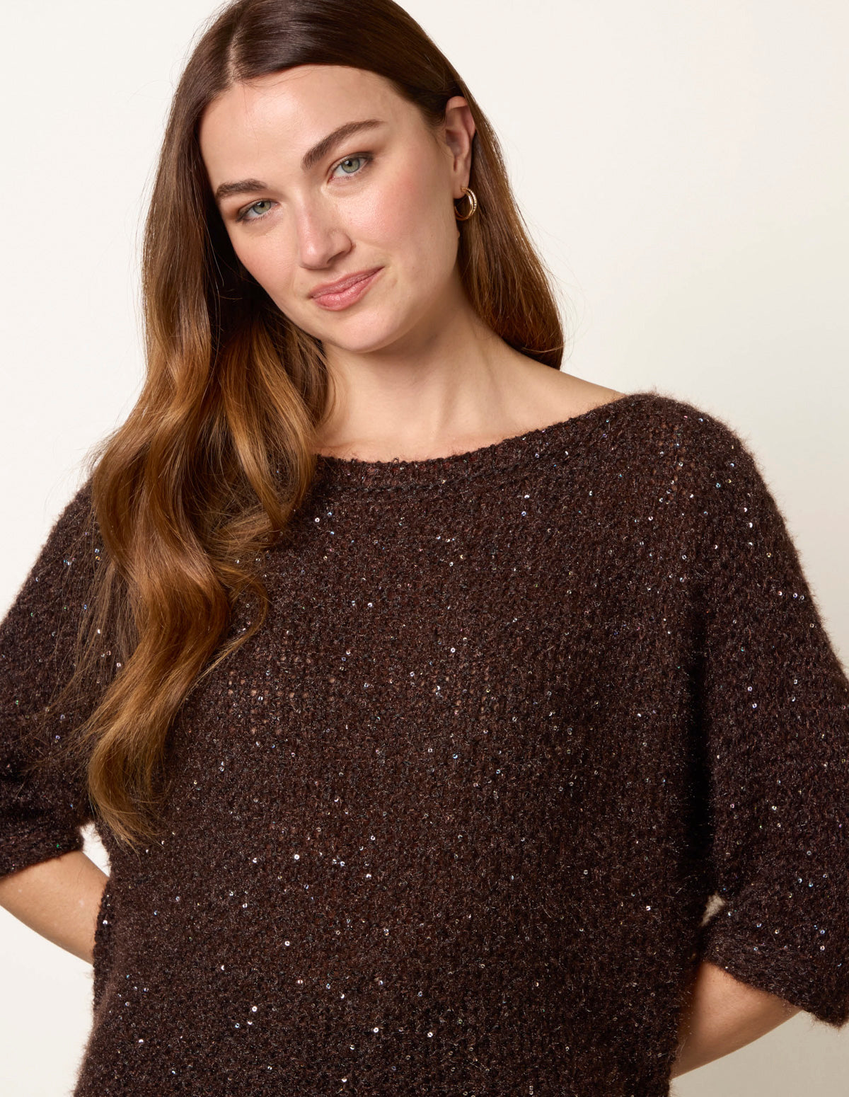 Sequin Feather Jumper
