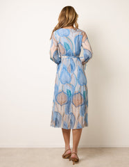 Crossover Pleated Dress