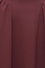 Iris Flared Ponte Maxi Dress-Zinfandel Burgundy