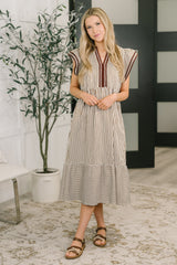 Let Me Love You Cap Sleeve Tiered Dress