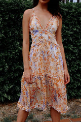 Lucianna Midi Dress - Sunrise Print