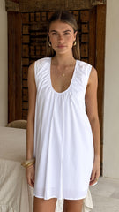 Vanessa Oversized Mini Dress - White