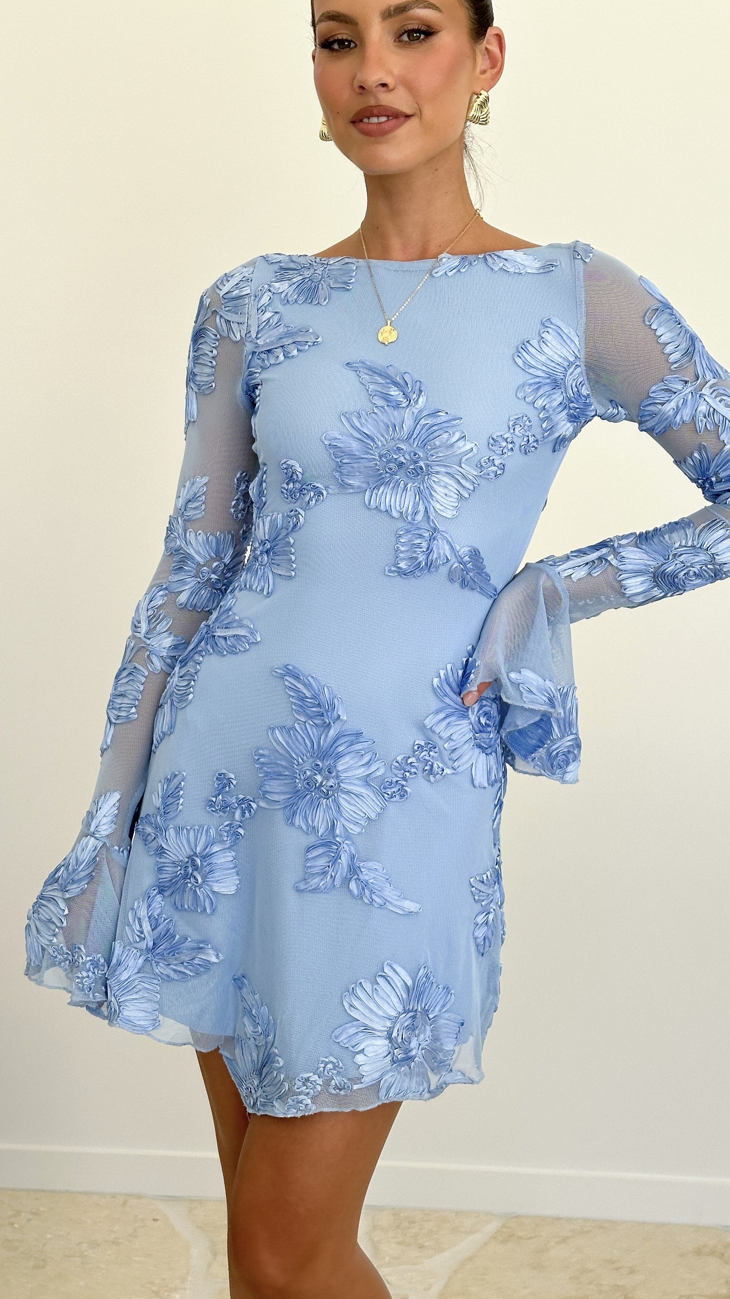Lanesia Mini Dress - Blue