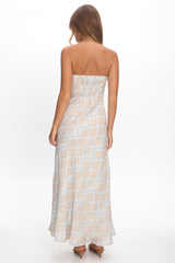 Artice Strapless Maxi Dress Print Geo