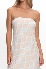Artice Strapless Maxi Dress Print Geo