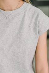 Sweet Like That Casual Dress in Heather Grey