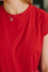 Sweet Like That Casual Dress in Ruby