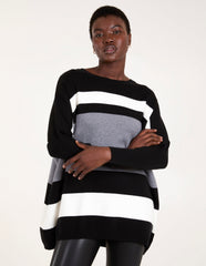 Multi Stripe Colour Block Jumper