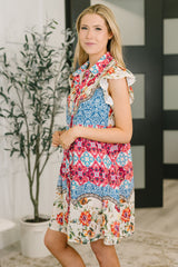 Wanted Whimsy Collared Printed Dress