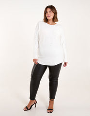 Curve Jumper With Silver Sparkle