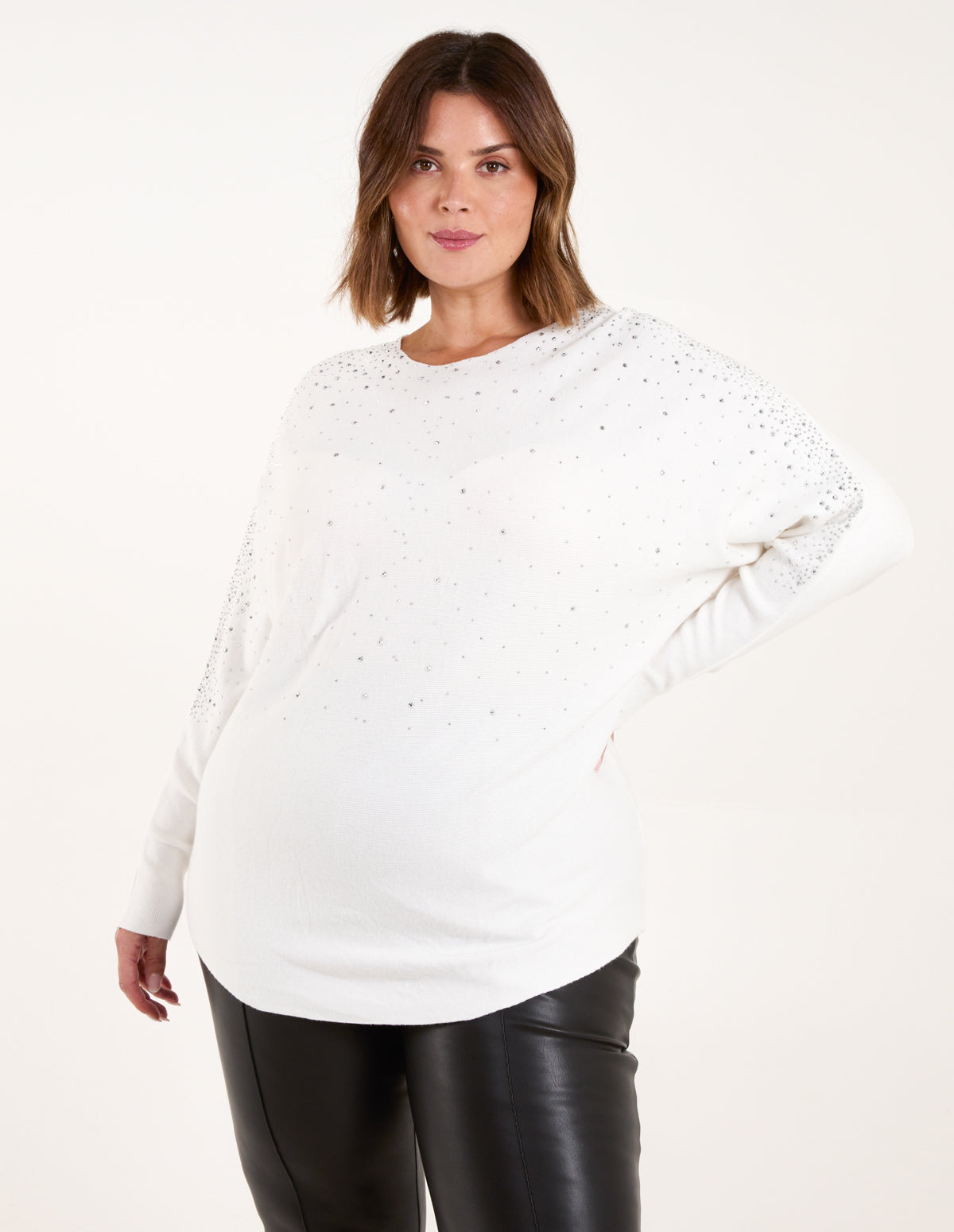 Curve Jumper With Silver Sparkle