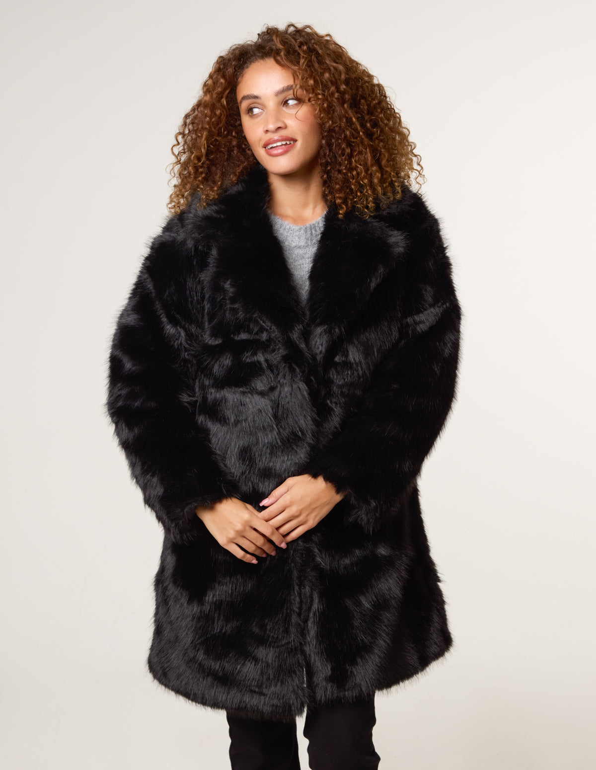 Faux Fur Long Coat