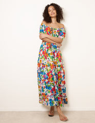 Bardot Tassel Tie Tiered Maxi Dress