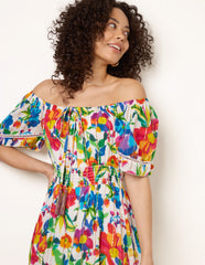 Bardot Tassel Tie Tiered Maxi Dress