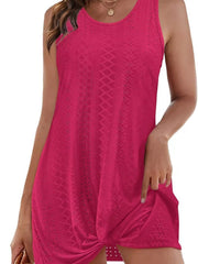 Sleeveless Knotted Hem Tank Dress