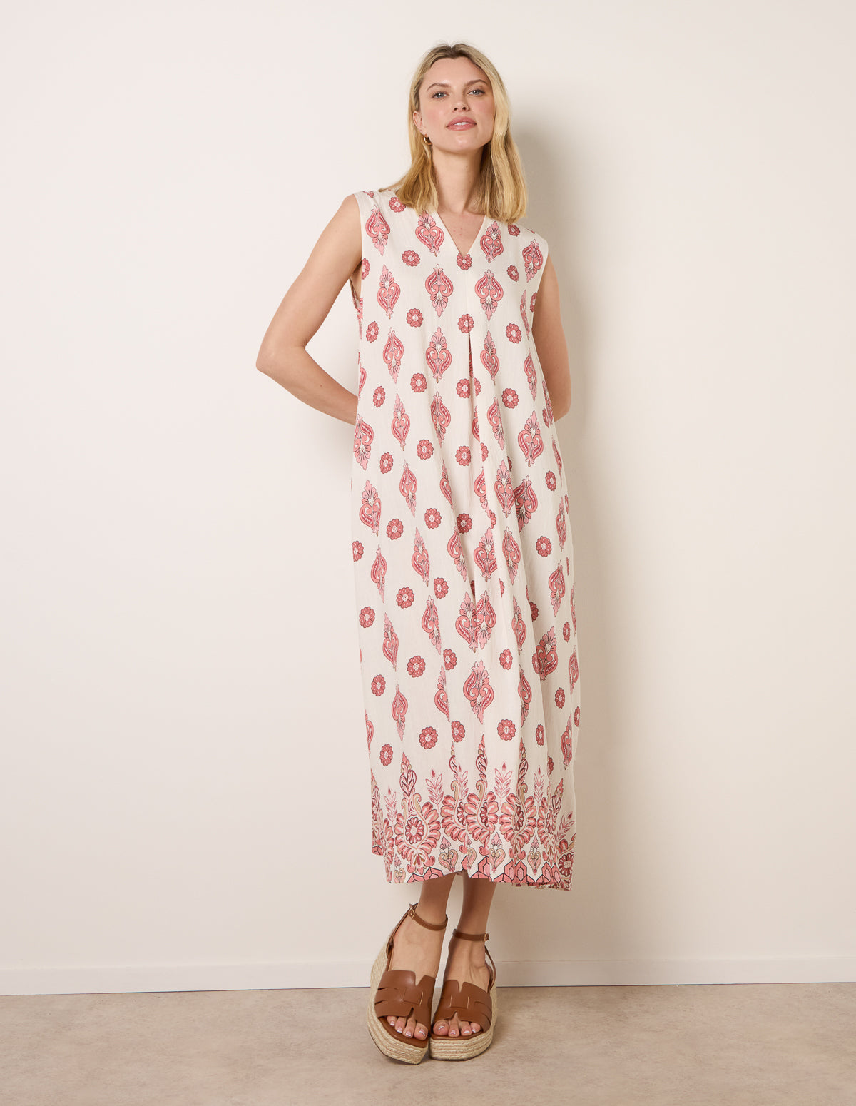 Floral Print A Line Dress