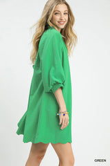 Umgee Textured Pocket Mini Dress