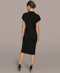 Donna Karan New York Women's Sleeveless High Neck Sweater Dress