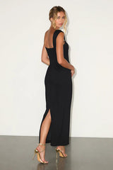 Samai Black Cap Sleeve Bodycon Midi Dress