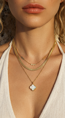 Eva Beaded Chain Choker Necklace - Gold