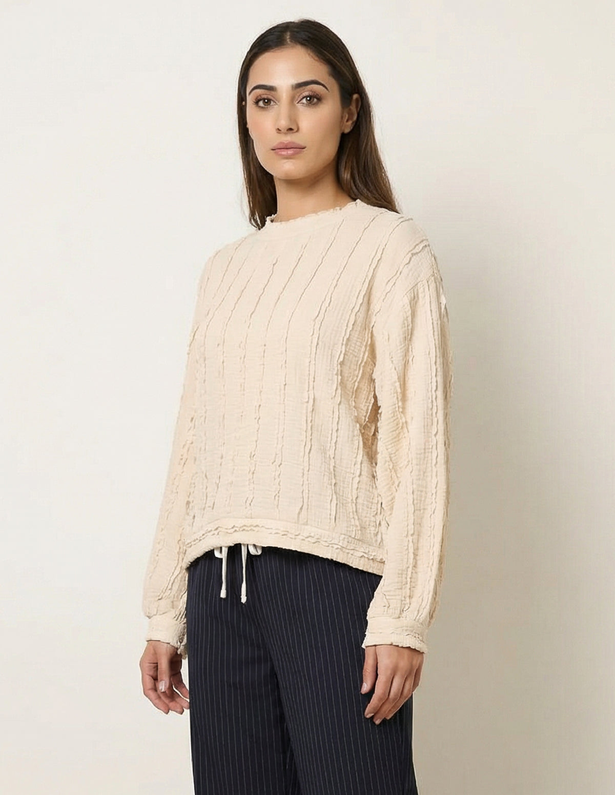Ruffle Detailed Sleeve Top