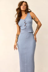 Soft Form Knit Top - Blue